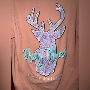 Simply Southern Women's Peach Shirt